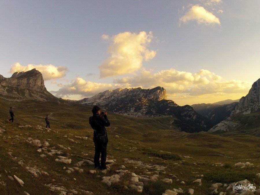 Sunset in mountains