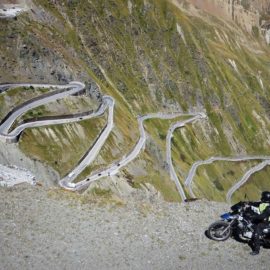 Stelvio Pass by motorcycle