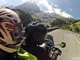 Stelvio Pass on a motorbike