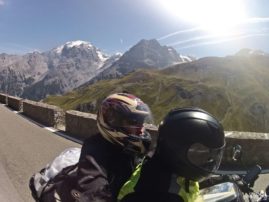 Stelvio Pass on a motorbike