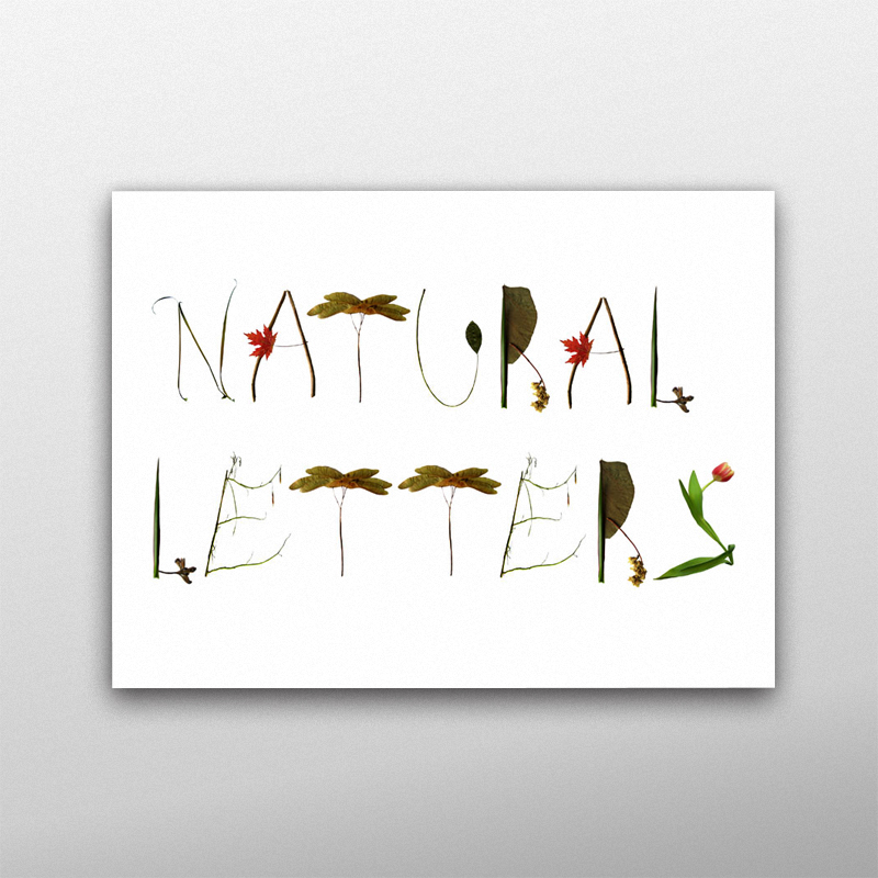 Natural Letters Typography Poster