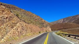 Road from Purmamarca to Salinas Grandes in Argentina